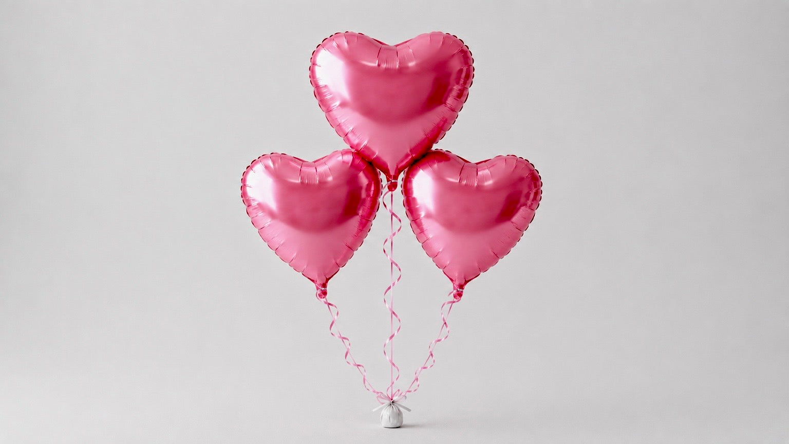 Herzförmige Rosa Helium Ballons im Set | Chérie Bloom