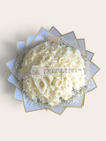 White Signature Bouquet / 50 Rosen | Chérie Bloom