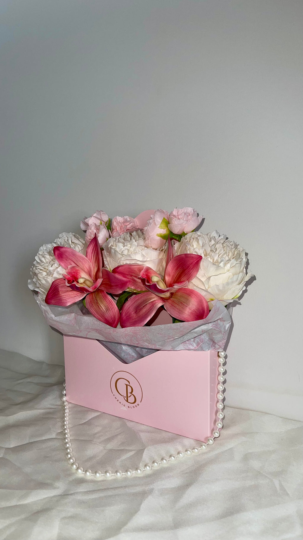 Pearl Bloom Bag Rosé – Blumentasche als Geschenk | Chérie Bloom